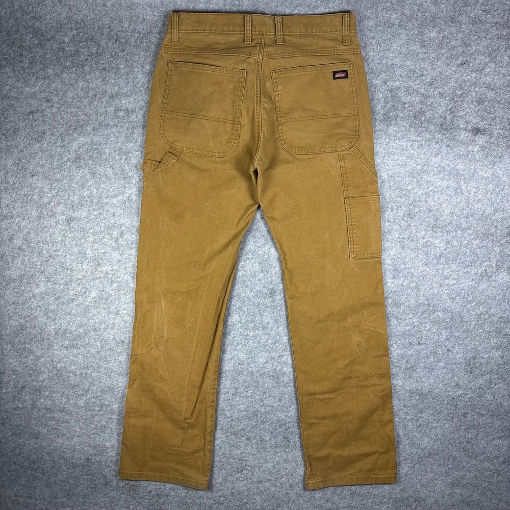 Dickies Duck Carpenter Pants Brown Canvas Workwear Utility 32x32